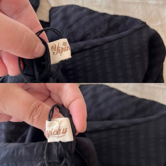 NWT Alchemia Tricot Made in Italy Minimalist Stripe Cocoon Dress M/L Black - Picture 14 of 15